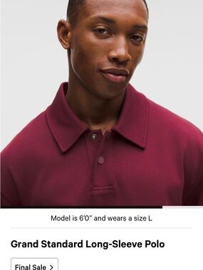 lululemon athletica Men's Long-Sleeve Polo - Burgundy